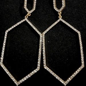 Park lane yellow gold micro pave dolci earrings